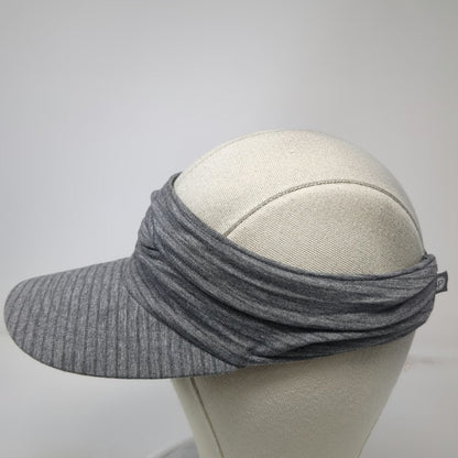 Pistil Visor Gray One Size Twisted Front Heathered Cotton Spandex Slideback Hat