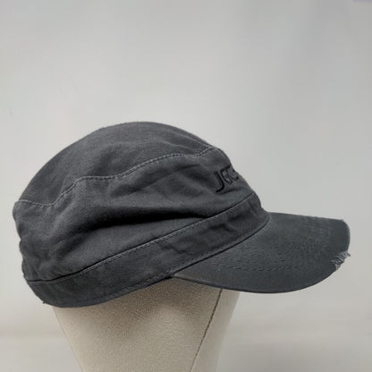 JGC | FLUOR Heat Team Strapback Cadet Army Cap Gray OSFM Distressed Cotton Otto