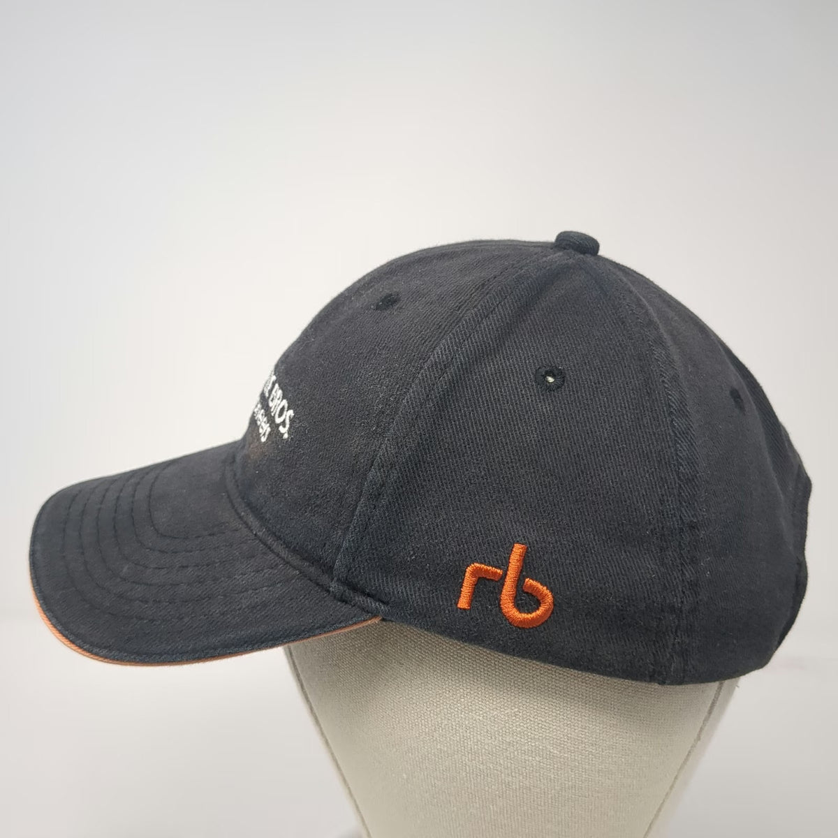Ritchie Bros Auctioneers Black Baseball Cap One Size Strapback Hat Embroidered