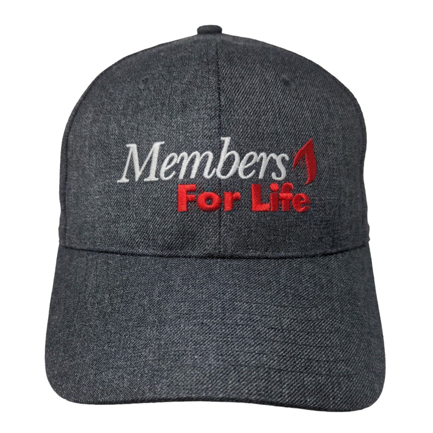 Members For Life American Red Cross Strapback Hat Gray One Size Embroidered