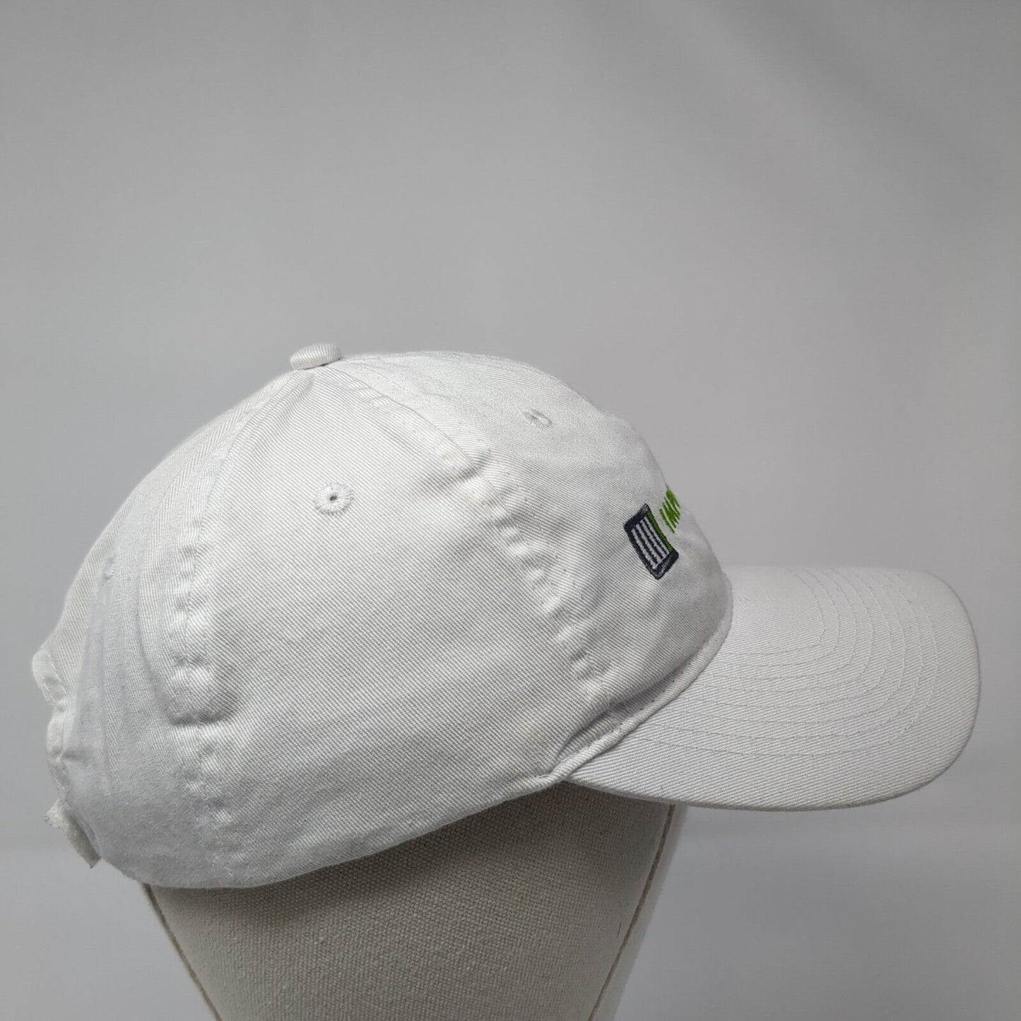 Impact Group Strapback Hat White One Size Adjustable Embroidered Port & Company