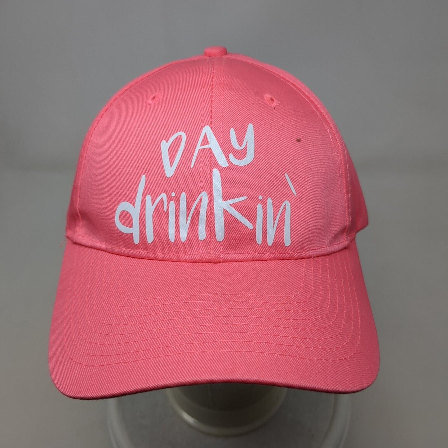 Day Drinkin' Strapback Hat Pink One Size Adjustable 6 Panel Port & Company