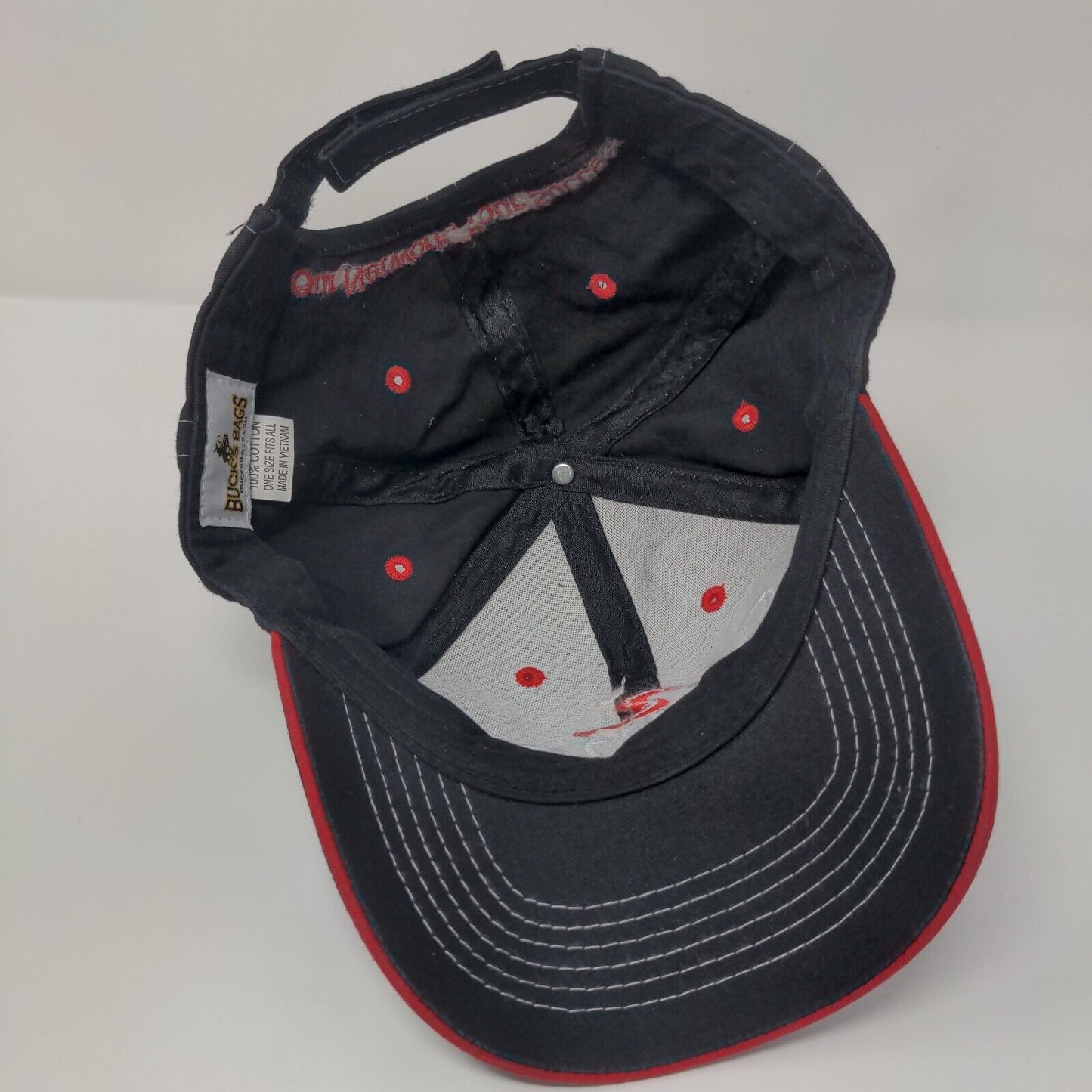 Syringa Networks Strapback Hat Black OSFA Embroidered Buck's Bags