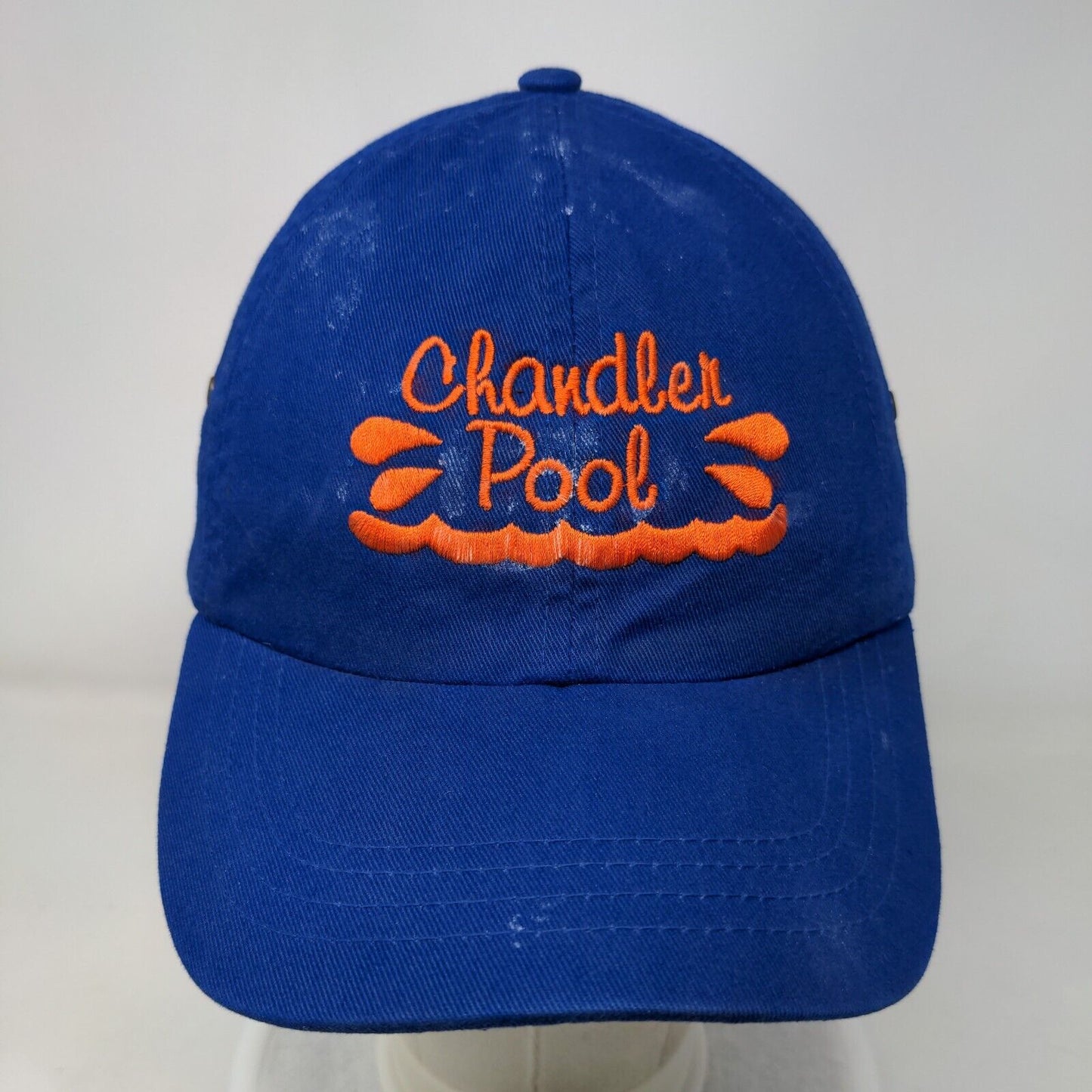 Chandler Pool Strapback Hat Blue One Size Embroidered Cap America