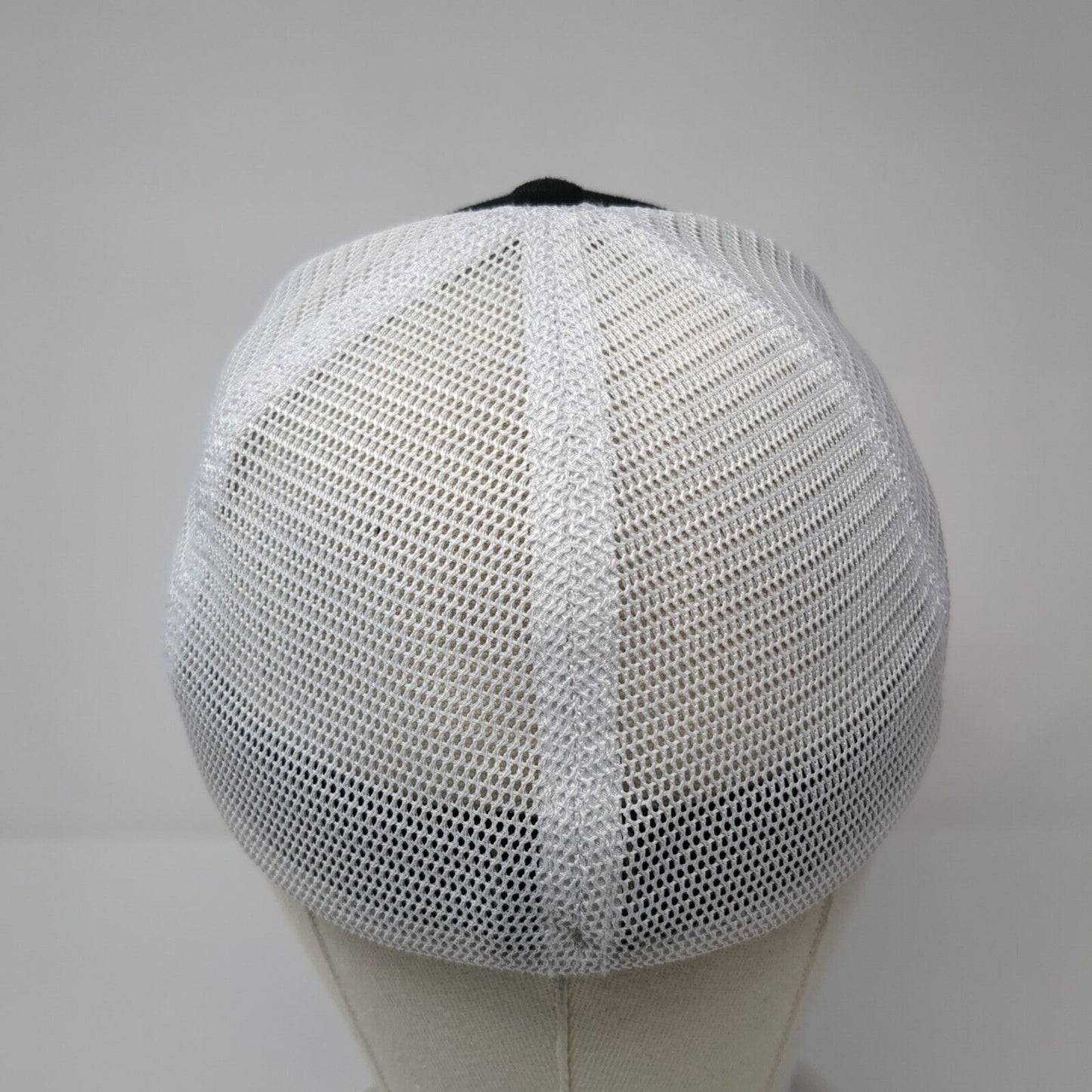 Platt Fitted Trucker Hat Black One Size Mesh Back 6 Panel Colorblock