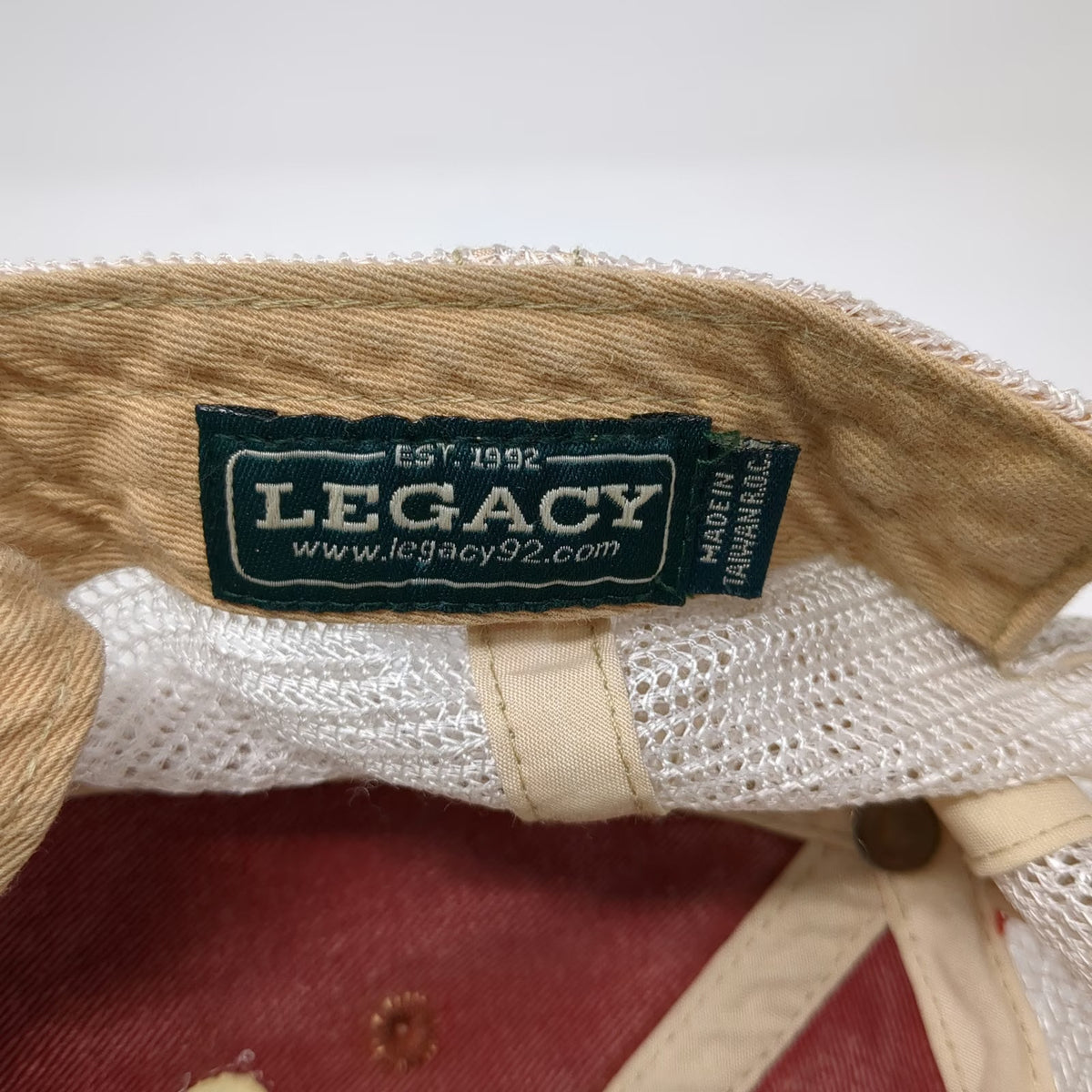 Legacy Red Trucker Hat One Size Sun Valley Idaho Mesh Back Snapback Green Brim