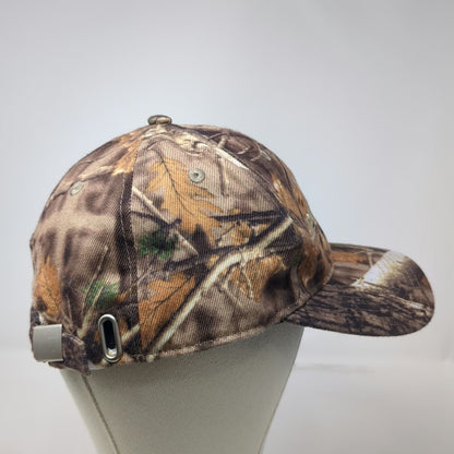 Brown Camo Platt Embroidered Baseball Cap Hat One Size Hunting Fishing Outdoors