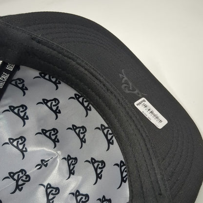 Lost Calf Trucker Hat Black OSFM Bull Patch Mesh Rope Western Buckle W/Tags