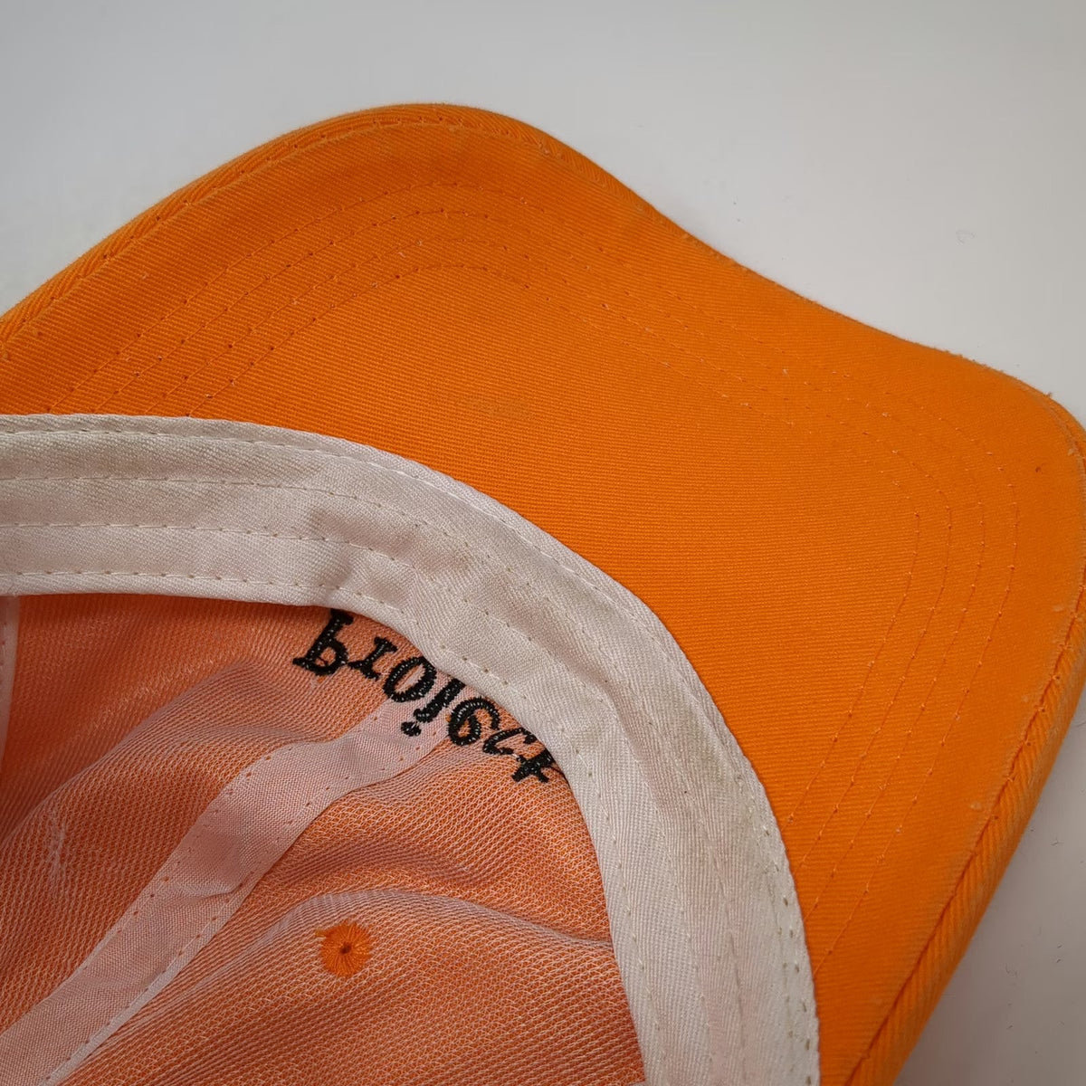 Orange Black Baseball Cap One Size Project 90s Embroidered Slideback Cotton Hat