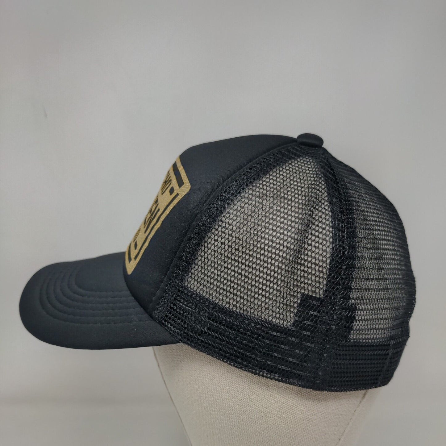 Borracho Pero Buen Muchacho Snapback Trucker Hat Black One Size Mesh Back