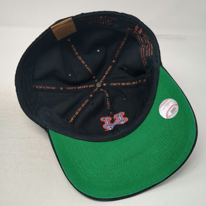 New York Mets MLB 47 Franchise Baseball Cap Black M Green Underbrim Recycled Hat