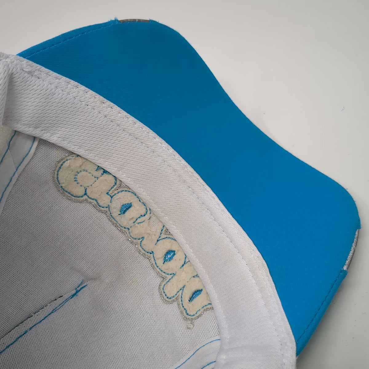 Crayola 5 Panel Hat Blue White Gray One Size Mesh Back Paint Splatter Brim