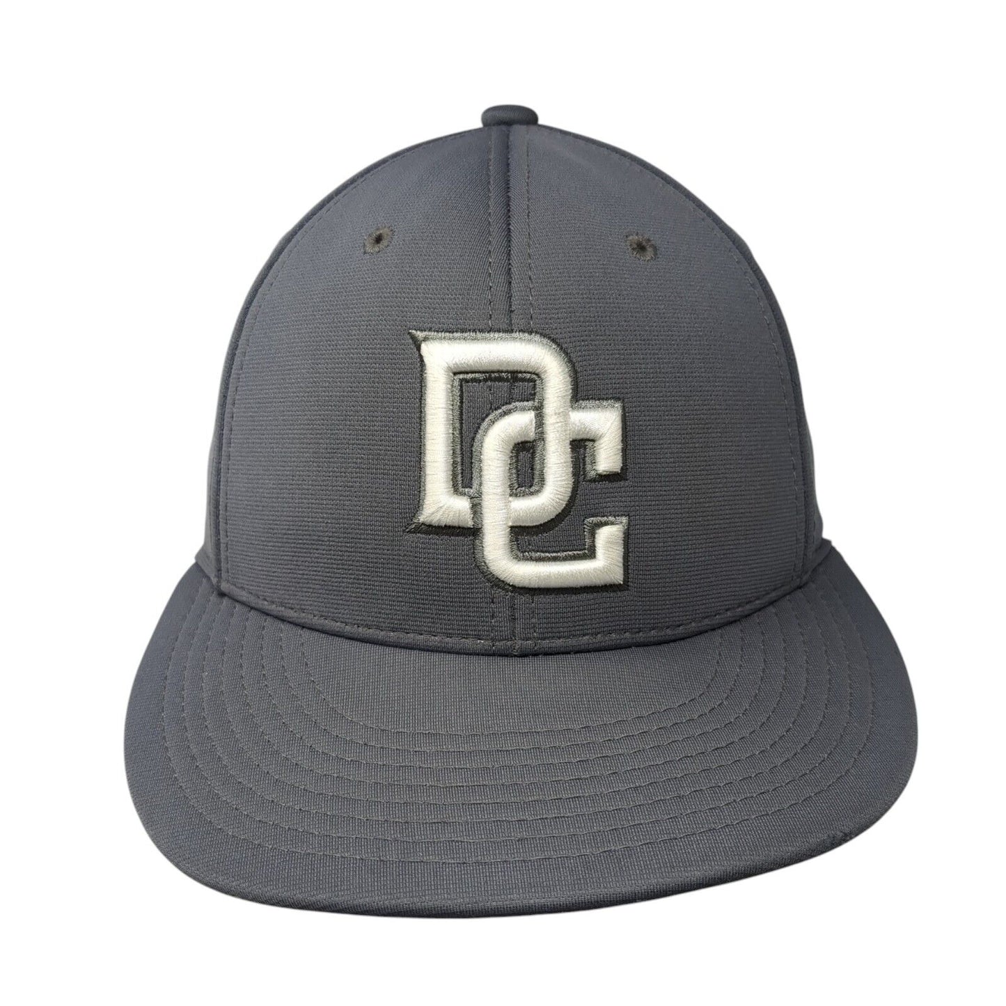 DC Fitted Hat Gray XS-S Flexfit Embroidered 6 Panel PTS20 Pulse Richardson
