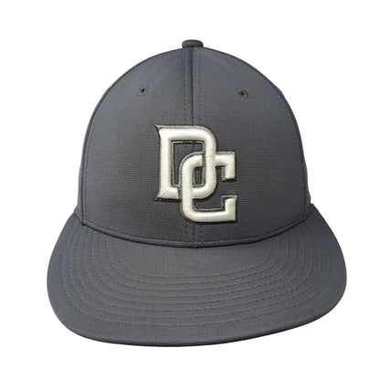 DC Fitted Hat Gray XS-S Flexfit Embroidered 6 Panel PTS20 Pulse Richardson