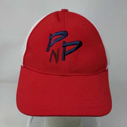 PP Fitted Trucker Hat Red Size L/XL Embroidered Mesh Back 6 Panel Boombah