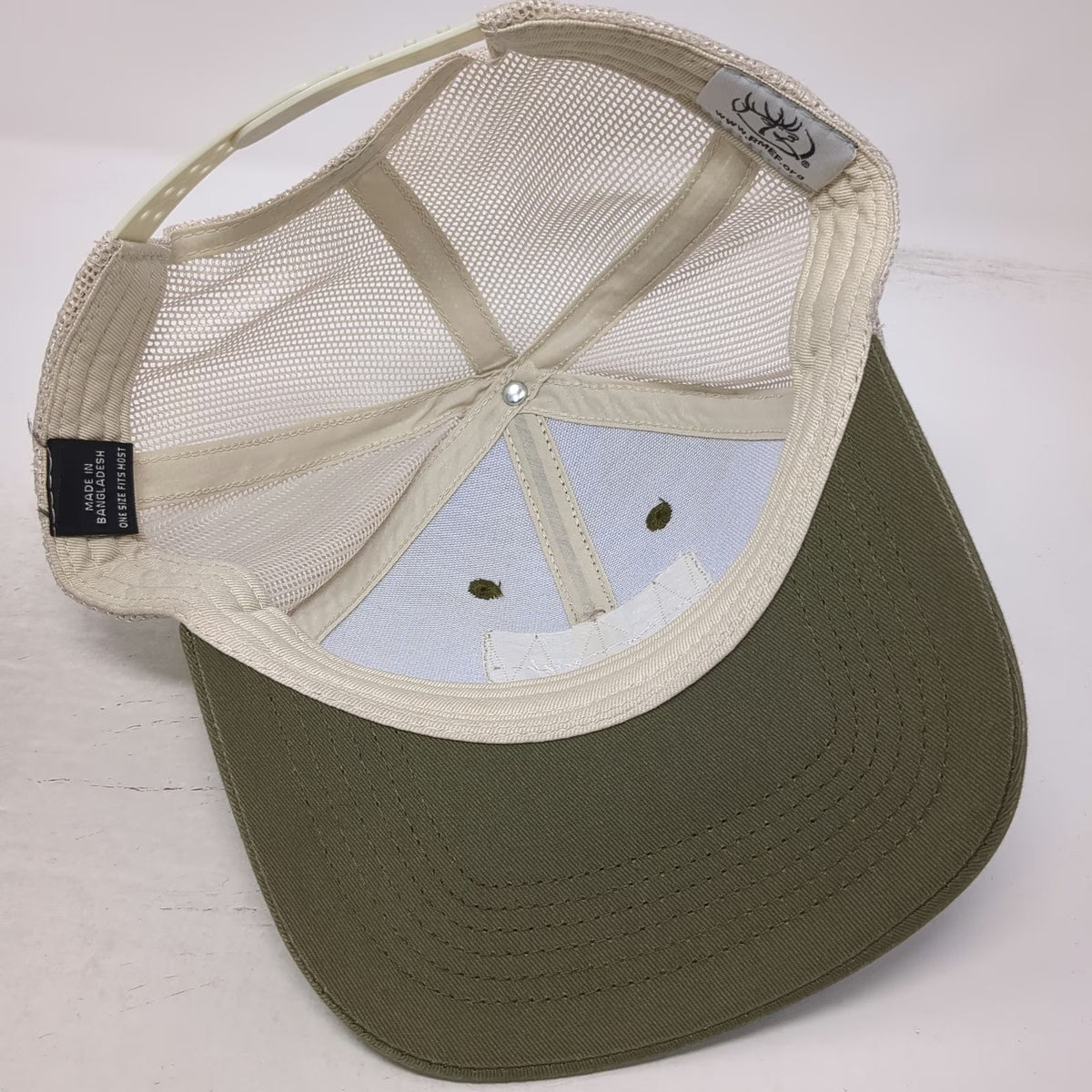 Rocky Mountain Elk Foundation Trucker Hat Green One Size Mesh Snapback RMEF