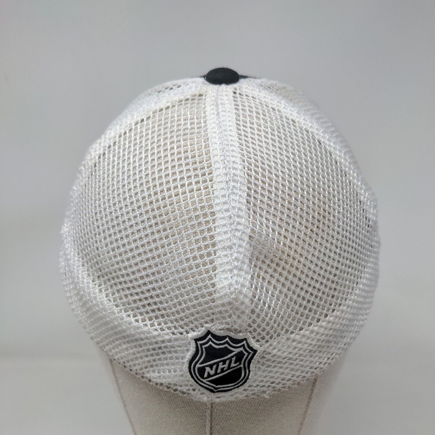 Reebok NHL Pittsburgh Penguins Fitted Mesh Back Hat OSFA Black White Logo