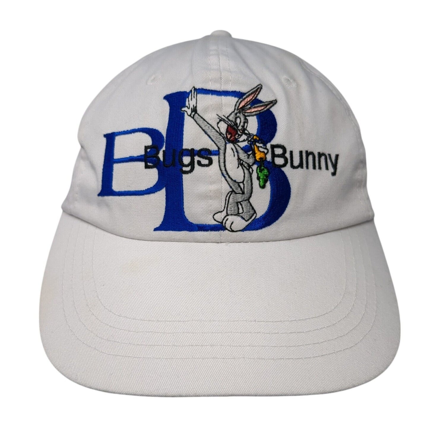 Bugs Bunny Stretch Fitted Hat White One Size Embroidered Looney Tunes