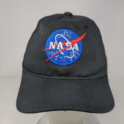 NASA Strapback Hat Black Small Embroidered Adjustable 6 Panel Spirit