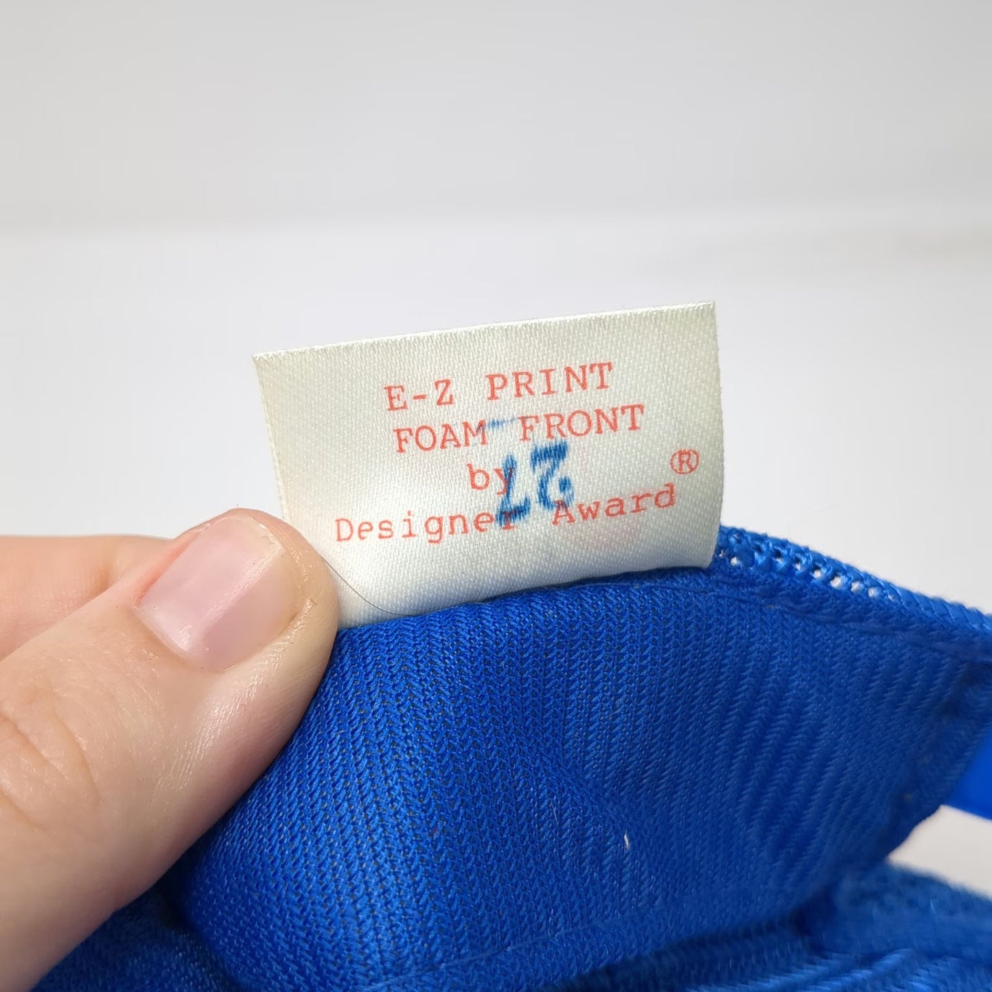 Designer Award Trucker Hat Blue One Size Mesh Back Foam Front Pennant Newsday