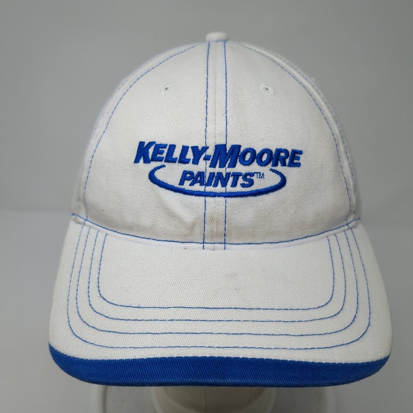 Kelly-Moore Paints Slideback Hat White One Size Adjustable Embroidered