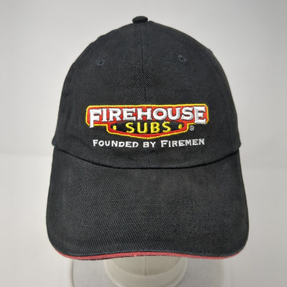 Firehouse Subs Founded by Firemen Slideback Hat Black OS Adjustable Embroidered