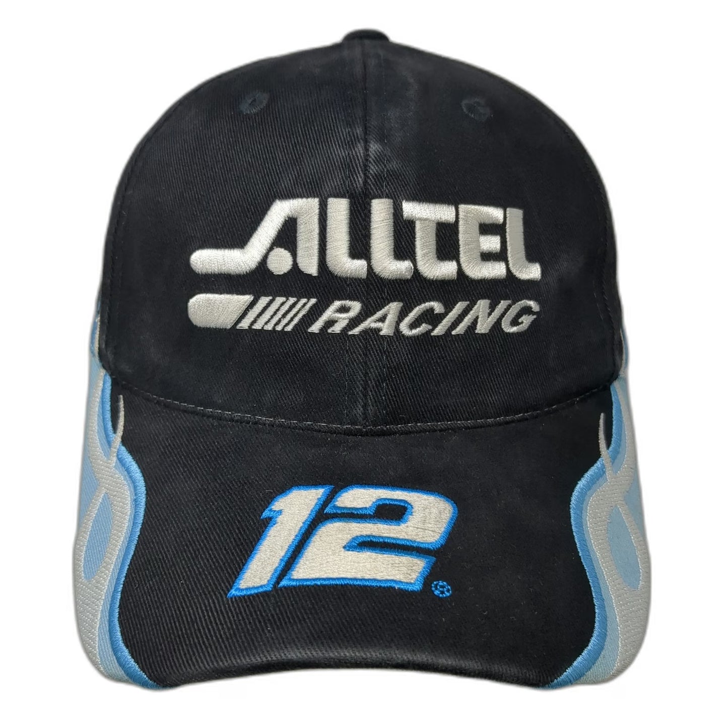 Alltel Racing 12 Ryan Newman Black Baseball Cap One Size Checkered Flag Hat