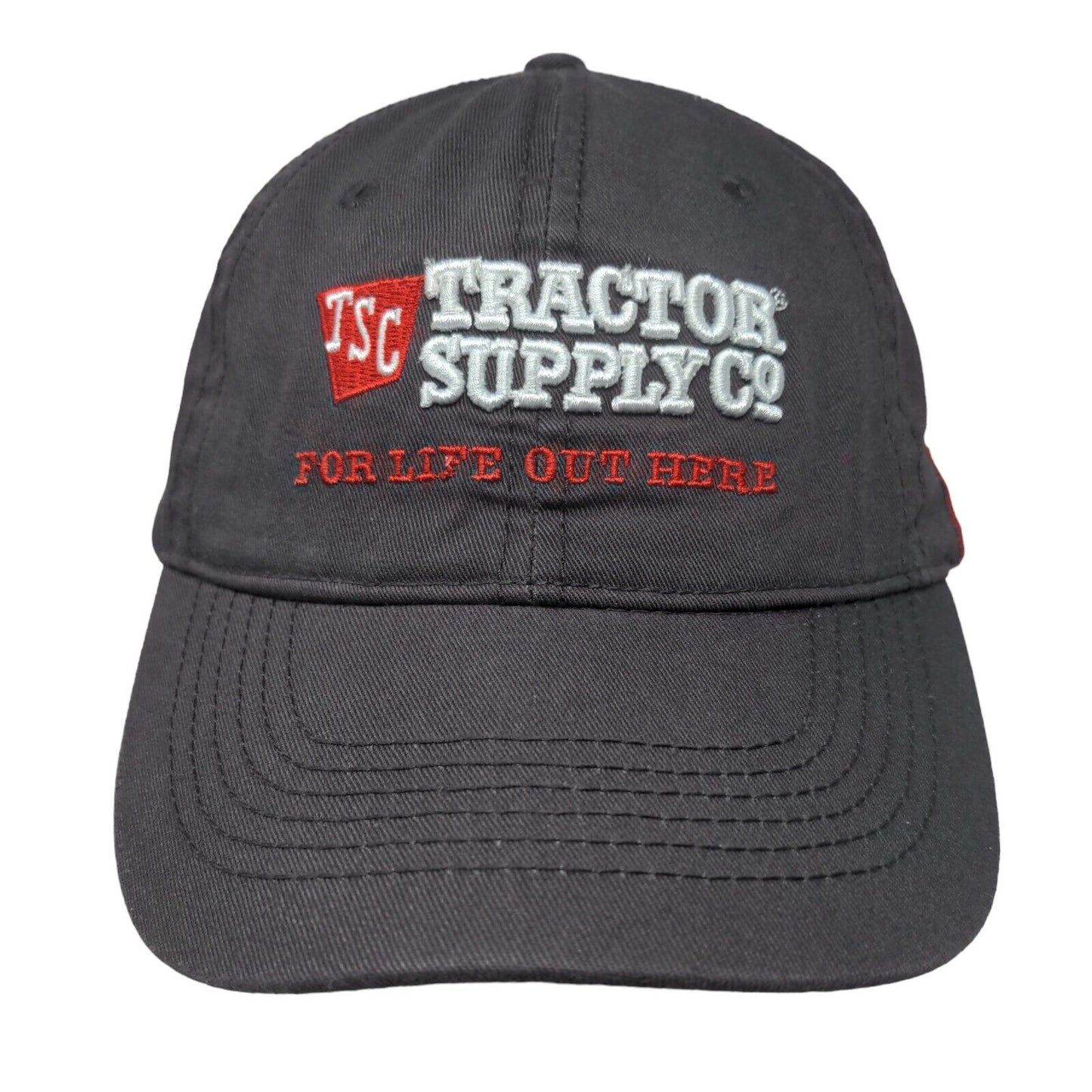 TSC Tractor Supply Co. Slideback Hat Gray One Size Embroidered 6 Panel