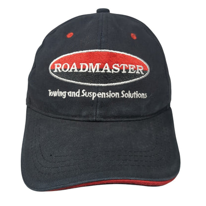 Roadmaster Strapback Hat Black One Size Adjustable Embroidered 6 Panel