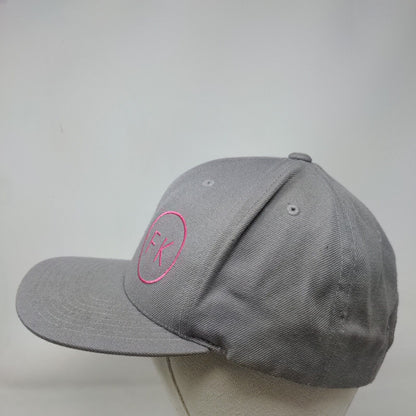 FK Logo Snapback Hat Gray One Size Embroidered The Classics Yupoong
