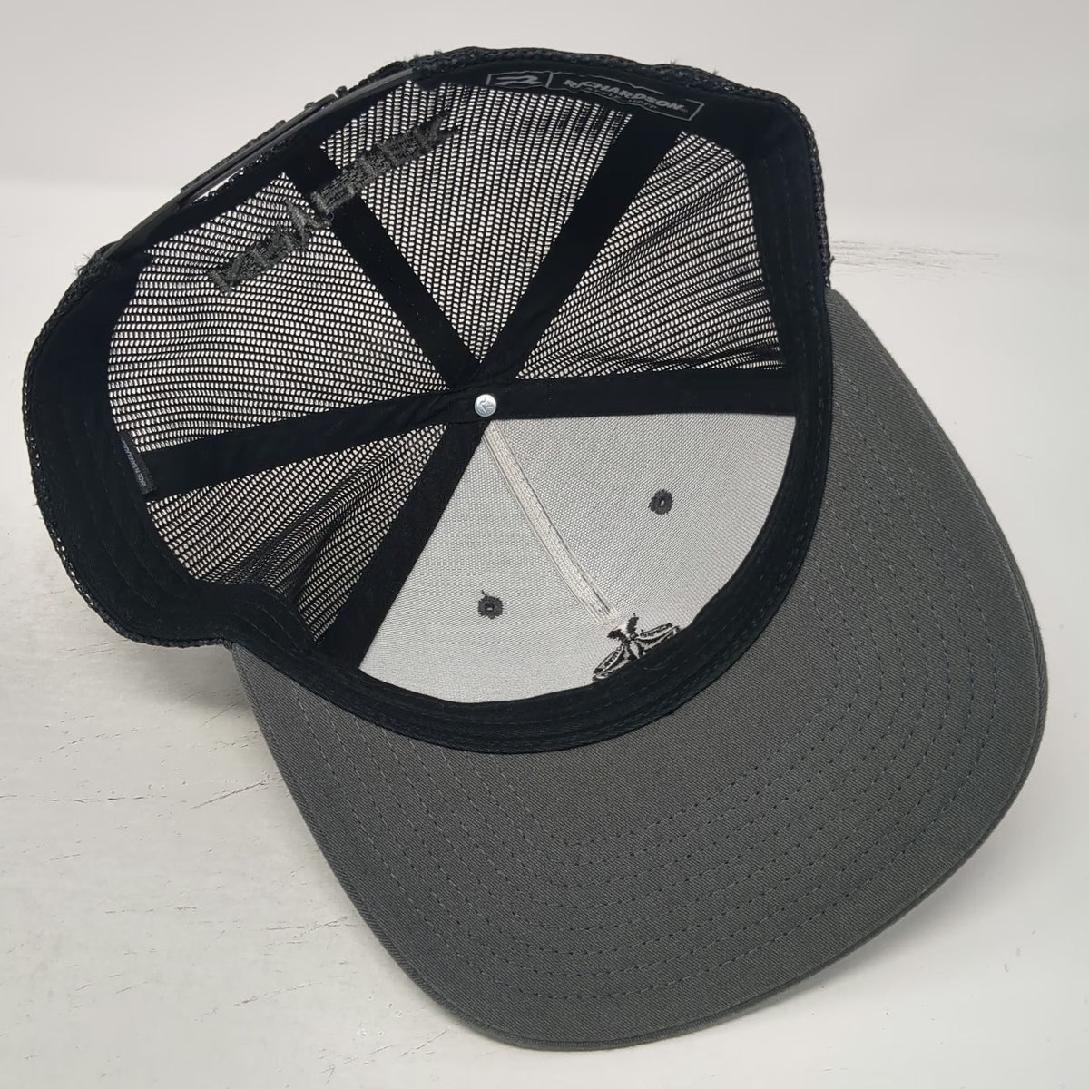 Richardson Trucker Hat Gray One Size Kryptek Spartan Helmet Mesh Snapback