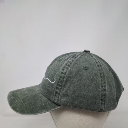 Jameson Slideback Hat Green OSFA Adjustable Embroidered Vented Holes 6 Panel