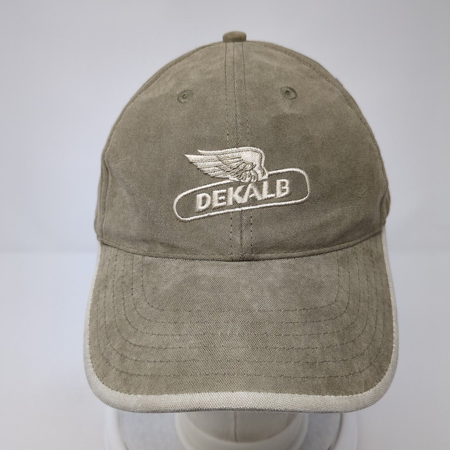 Dekalb Strapback Hat Brown One Size Adjustable Embroidered K-Products