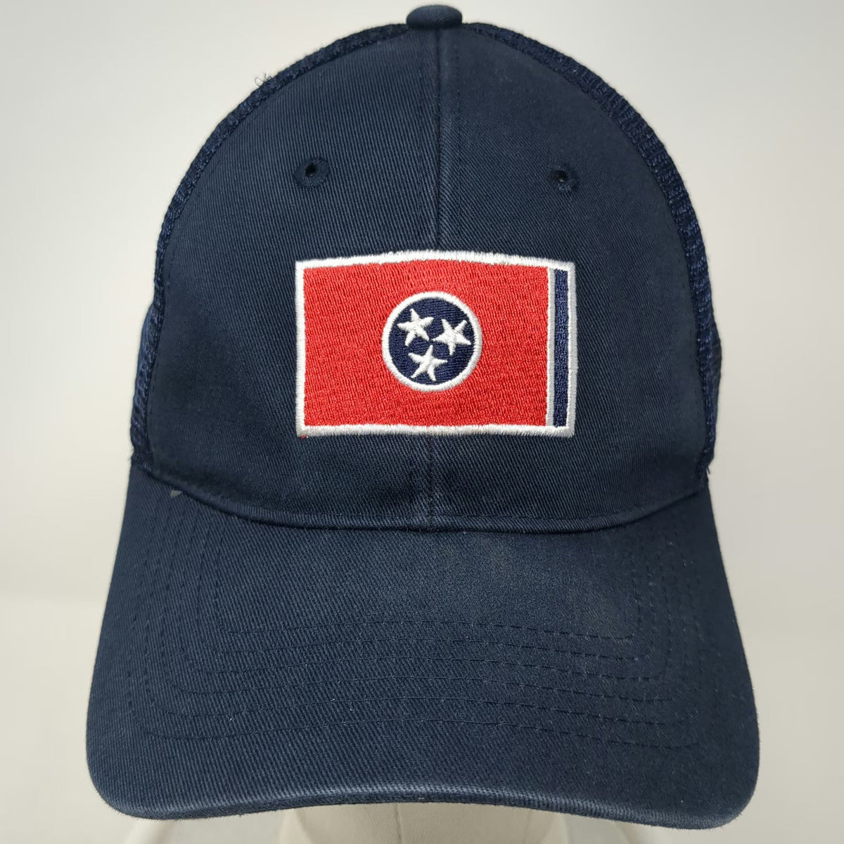 Volunteer Traditions Trucker Hat Blue One Size Tennessee State Flag Tristar Mesh