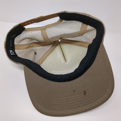 Coffee Flylow Snapback Trucker Hat Brown OSFM Adjustable Mesh Back Home Grown