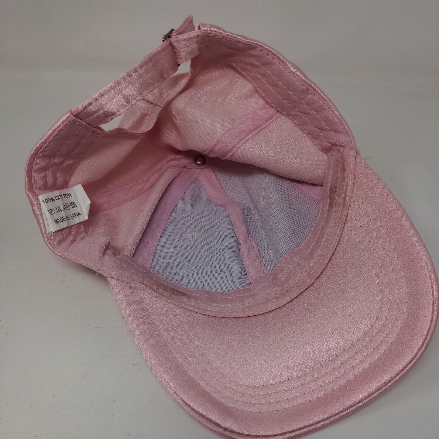 Unbranded Slideback Hat Pink One Size Adjustable Solid Blank 6 Panel