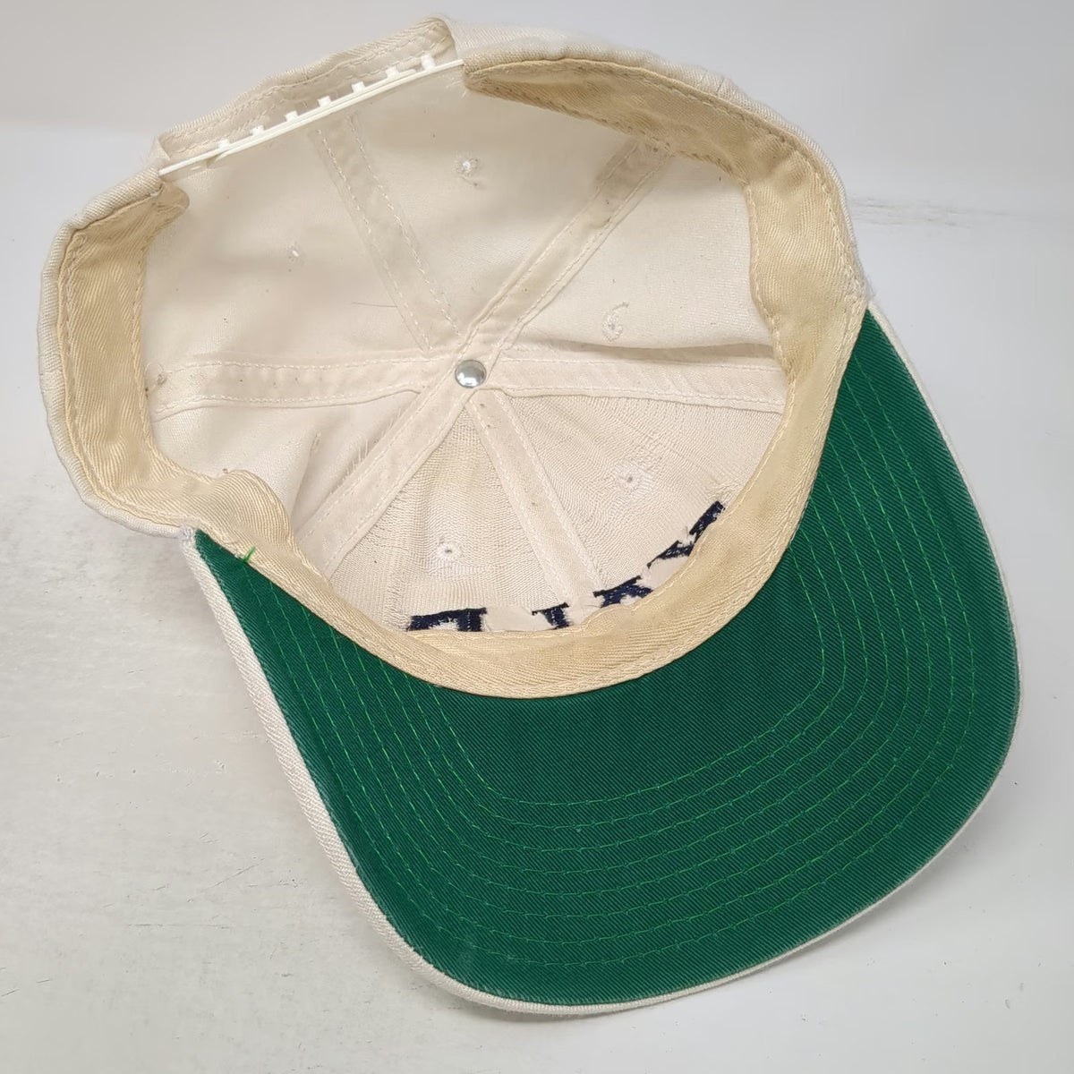 Yale University Hat Baseball Cap White Blue Green One Size Snapback Underbrim