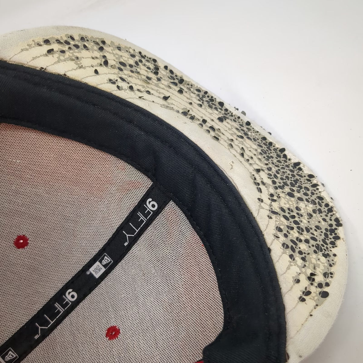 New Era Snapback Hat Red One Size Primitive P Logo Pebble Print Visor 9FIFTY