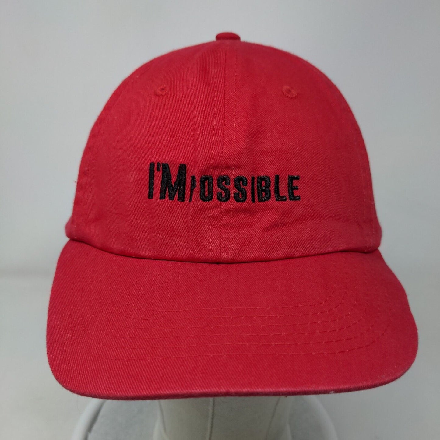 I'm Possible Snapback Hat Red OSFM Embroidered Adjustable 6 Panel