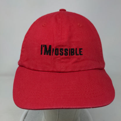 I'm Possible Snapback Hat Red OSFM Embroidered Adjustable 6 Panel