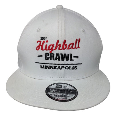 2021 Highball Crawl Minneapolis Snapback Hat White OSFM New Era 9Fifty