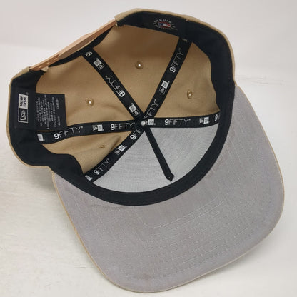 New Era Los Angeles Dodgers MLB Beige 5 Panel One Size Snapback A-Frame Hat Logo