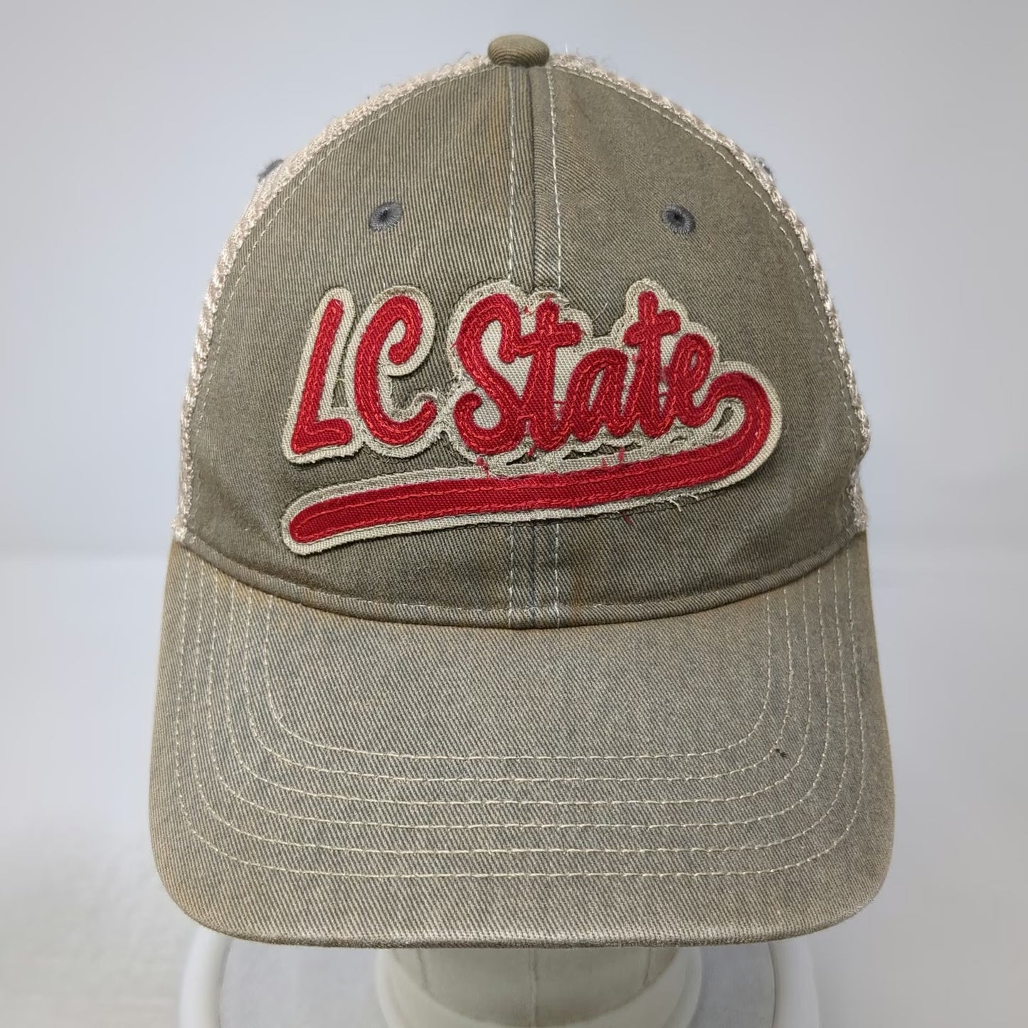 Lewis-Clark State College Legacy Trucker Hat Brown Red One Size Snapback Mesh