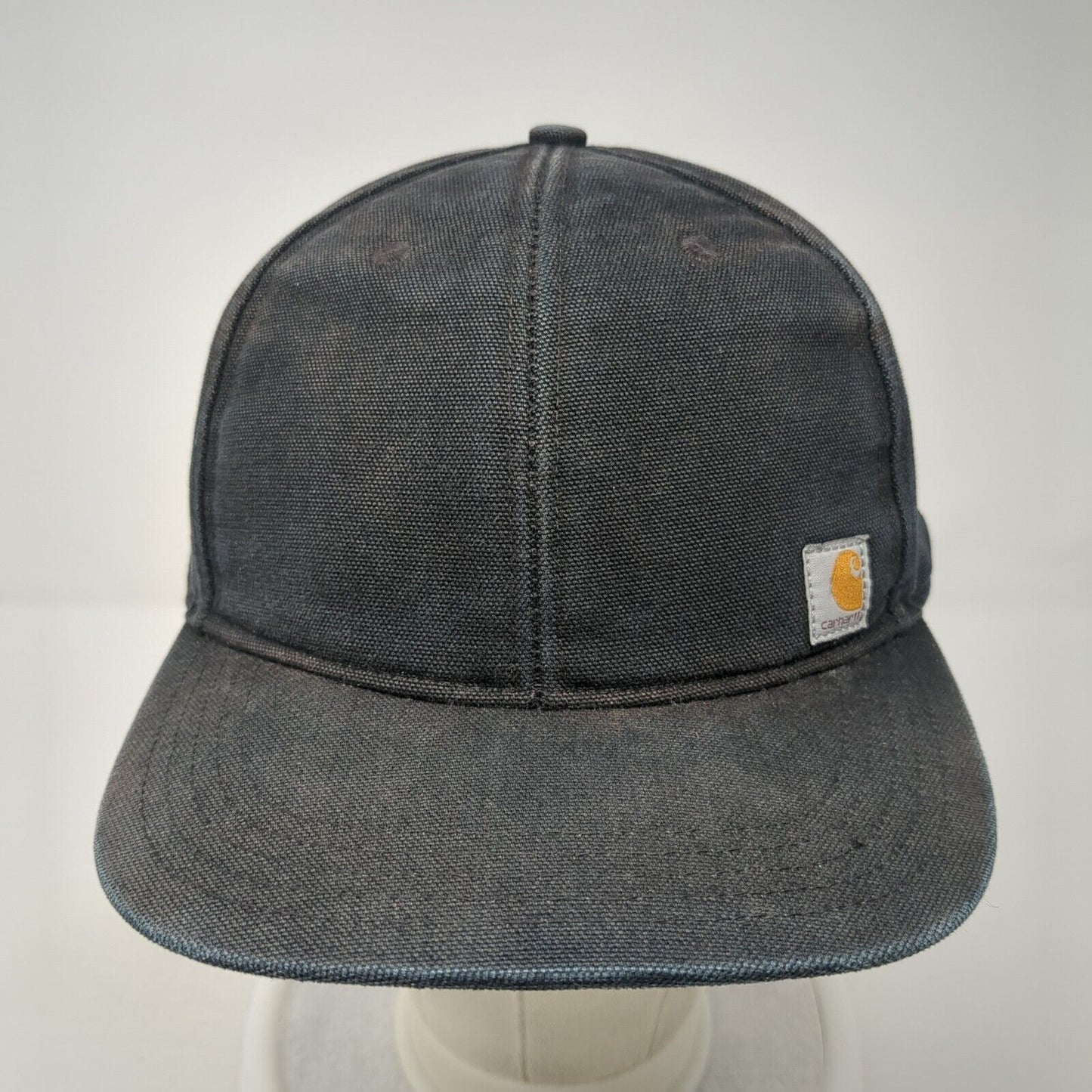 Carhartt Snapback Hat Black One Size Adjustable Embroidered Logo 6 Panel