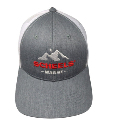 Scheels Meridian Snapback Mesh Back Trucker Hat Gray OSFA W/Tags