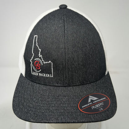 Pacific Headwear Baseball Cap Black XL Idaho Beef Packers Mesh Flexfit Hat