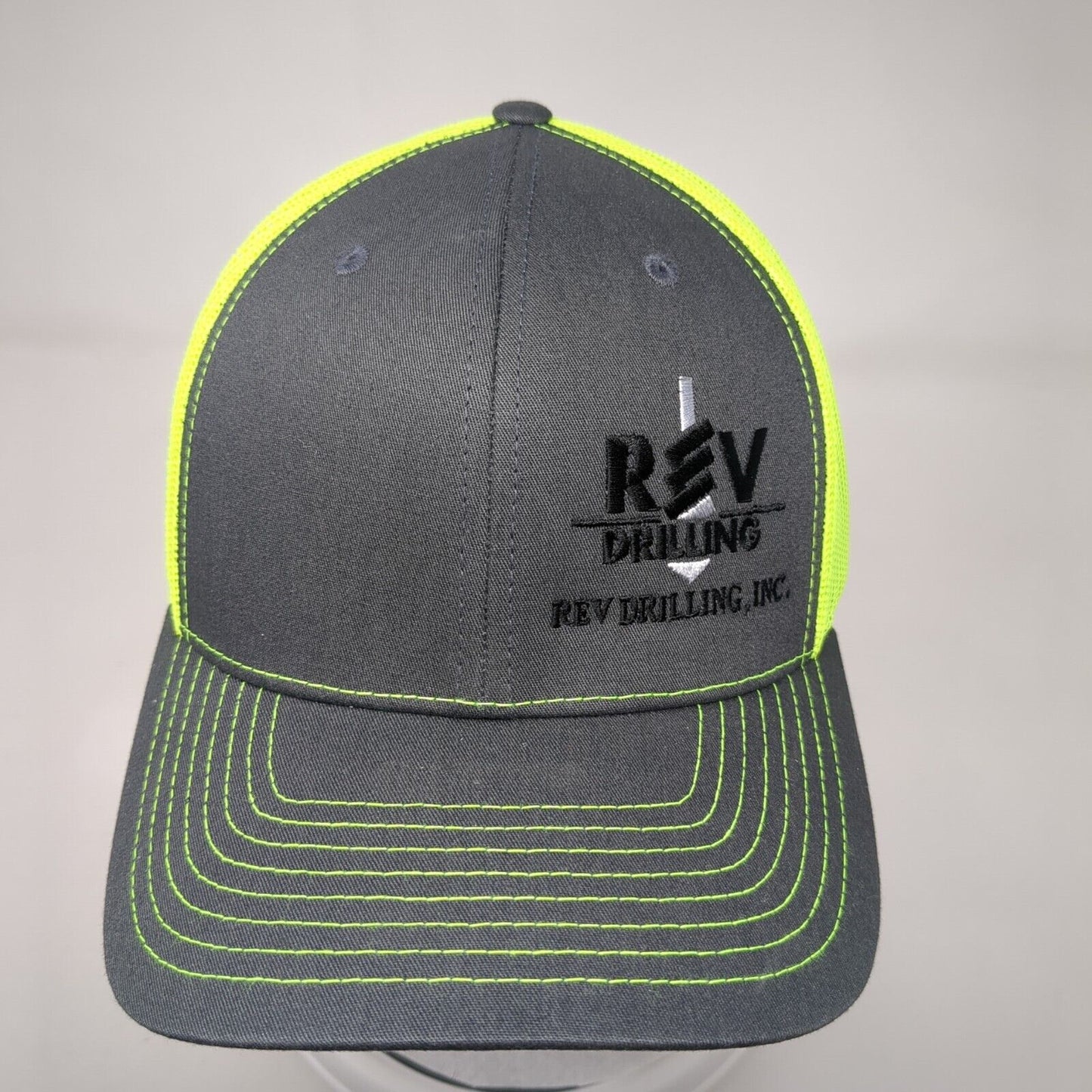 Rev Drilling Inc Snapback Trucker Hat Multicolor One Size Mesh Back