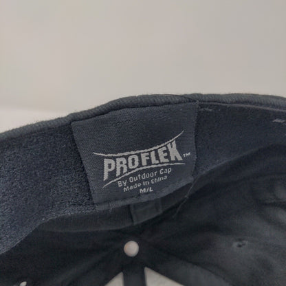 Denuke Fitted Hat Black M/L Embroidered 6 Panel Pro Flex Outdoor Cap