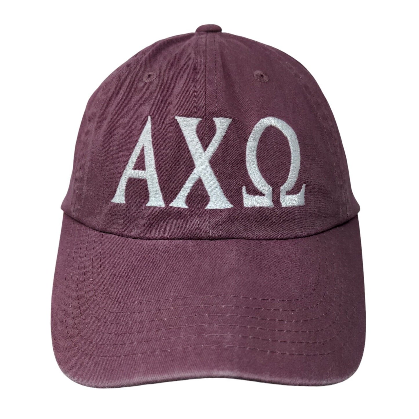 Alpha Chi Omega Slideback Hat Red Burgundy One Size Port Authority