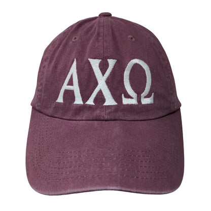 Alpha Chi Omega Slideback Hat Red Burgundy One Size Port Authority